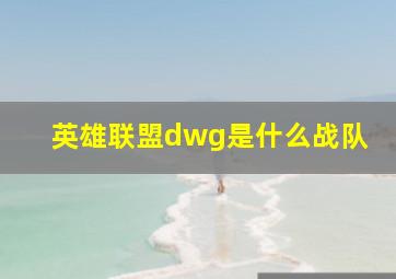 英雄联盟dwg是什么战队