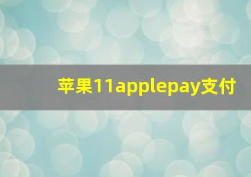 苹果11applepay支付