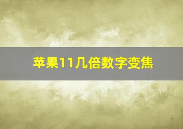 苹果11几倍数字变焦