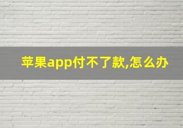 苹果app付不了款,怎么办