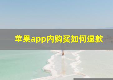 苹果app内购买如何退款