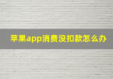 苹果app消费没扣款怎么办