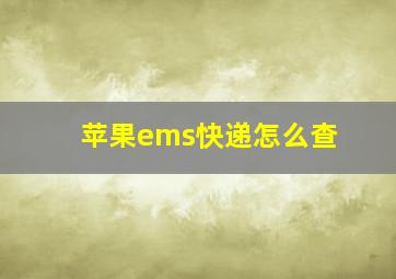 苹果ems快递怎么查