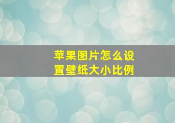 苹果图片怎么设置壁纸大小比例