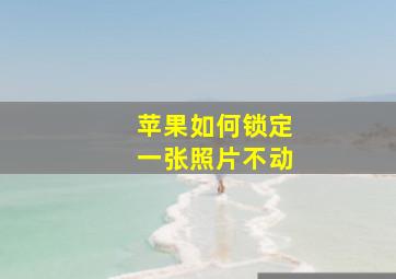 苹果如何锁定一张照片不动