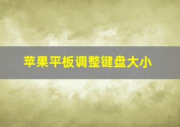 苹果平板调整键盘大小