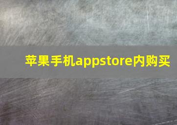 苹果手机appstore内购买