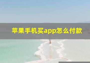 苹果手机买app怎么付款