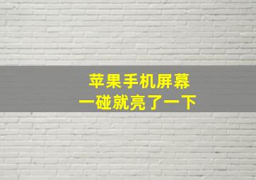 苹果手机屏幕一碰就亮了一下