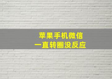 苹果手机微信一直转圈没反应