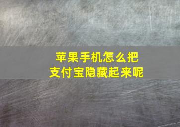 苹果手机怎么把支付宝隐藏起来呢