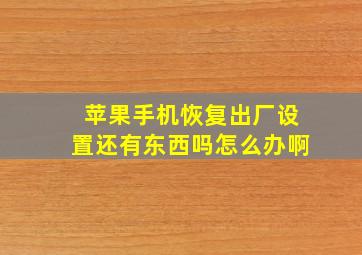 苹果手机恢复出厂设置还有东西吗怎么办啊