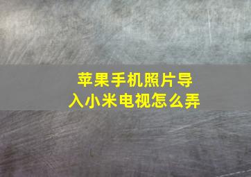 苹果手机照片导入小米电视怎么弄