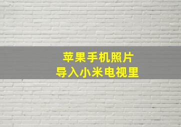 苹果手机照片导入小米电视里