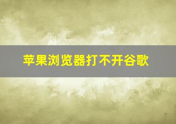 苹果浏览器打不开谷歌