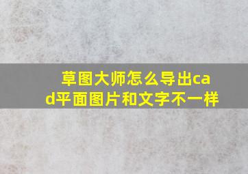 草图大师怎么导出cad平面图片和文字不一样