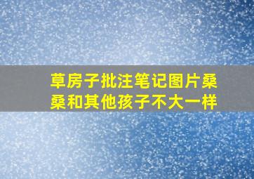 草房子批注笔记图片桑桑和其他孩子不大一样