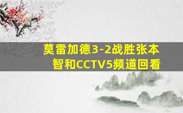 莫雷加德3-2战胜张本智和CCTV5频道回看