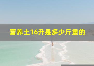 营养土16升是多少斤重的