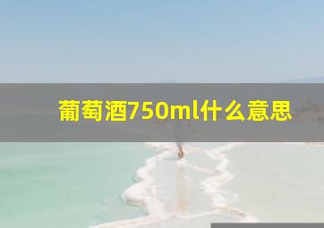 葡萄酒750ml什么意思