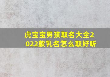 虎宝宝男孩取名大全2022款乳名怎么取好听