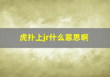 虎扑上jr什么意思啊