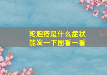 蛇胆疮是什么症状能发一下图看一看