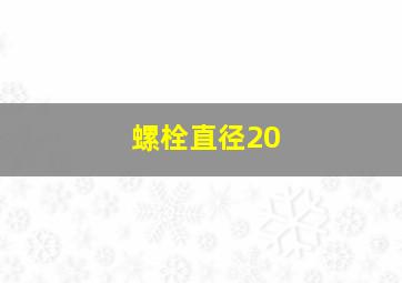 螺栓直径20