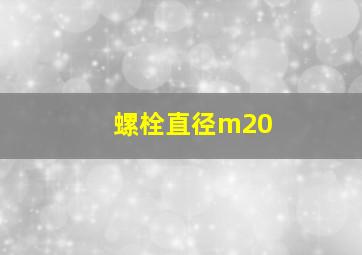 螺栓直径m20