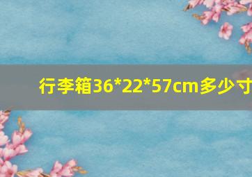 行李箱36*22*57cm多少寸