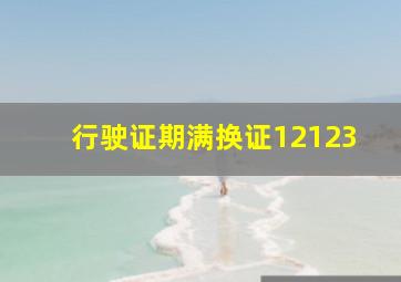 行驶证期满换证12123