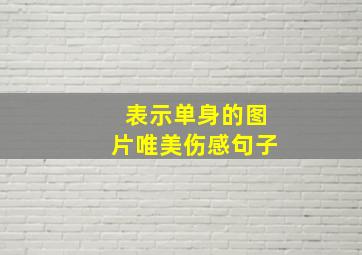 表示单身的图片唯美伤感句子