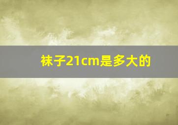 袜子21cm是多大的