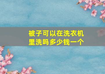 被子可以在洗衣机里洗吗多少钱一个