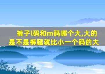 裤子l码和m码哪个大,大的是不是裤腿就比小一个码的大