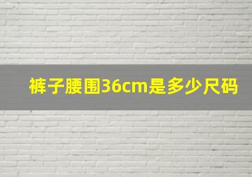 裤子腰围36cm是多少尺码