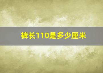 裤长110是多少厘米