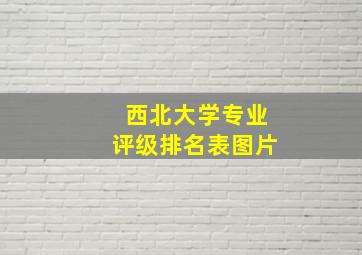 西北大学专业评级排名表图片