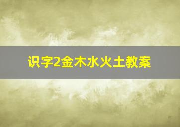 识字2金木水火土教案