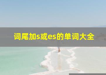 词尾加s或es的单词大全