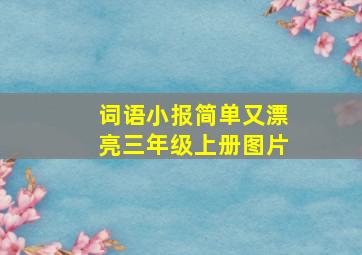 词语小报简单又漂亮三年级上册图片