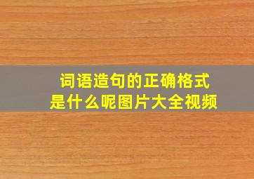 词语造句的正确格式是什么呢图片大全视频