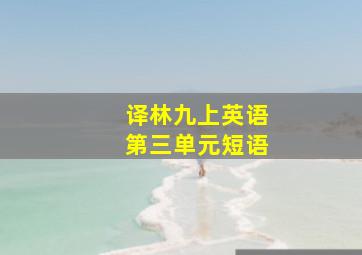 译林九上英语第三单元短语