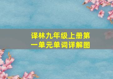 译林九年级上册第一单元单词详解图