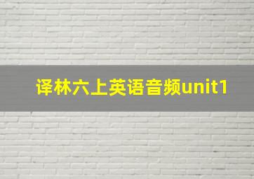 译林六上英语音频unit1