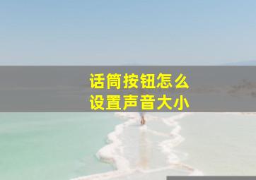 话筒按钮怎么设置声音大小