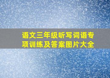 语文三年级听写词语专项训练及答案图片大全