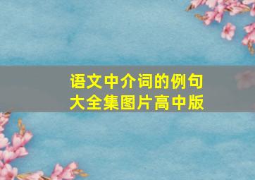 语文中介词的例句大全集图片高中版