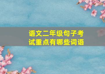 语文二年级句子考试重点有哪些词语