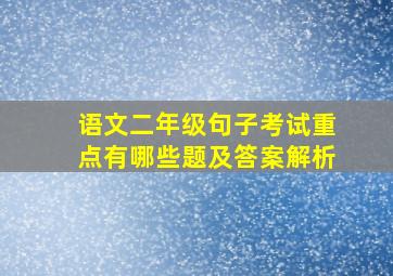 语文二年级句子考试重点有哪些题及答案解析